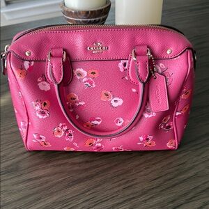 Coach Bennett Pink Floral Satchel Bag